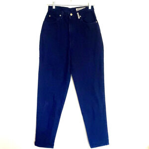 Sasson Vintage Ultra High Rise Dark Wash Jeans Waist 26" Inseam 30 Barrel Shape